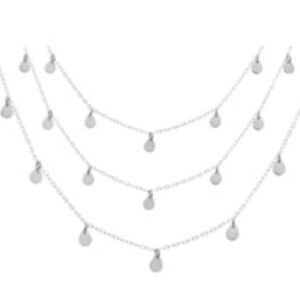 Viv & Ingrid 48” Sterling Silver Paillette Disc Chain Necklace - Women Jewelry